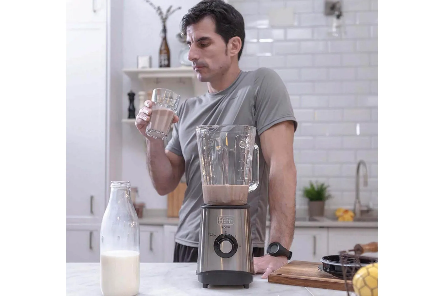 Blender Black+Decker 800W 1,5L Børstet Stål