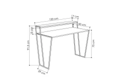 Bodsjö Skrivebord 123 cm med Oppbevaring Hylle