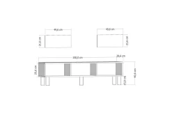 Bohem TV-benk 150x30 cm