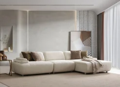 Bonavista 4-seters sofa med sjeselong høyre Bouclé