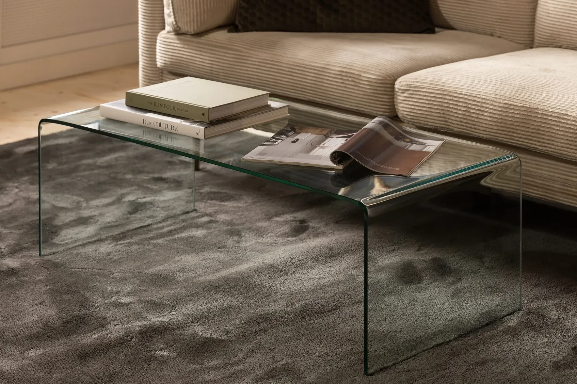 Bonisiolo Rektangulært Sofabord i Glass 110 cm