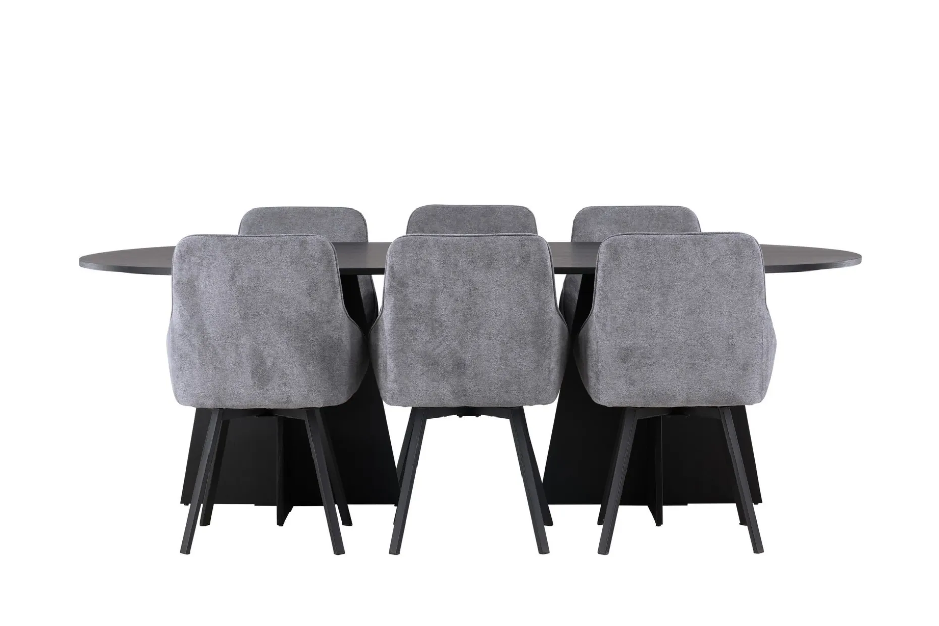 Bootcut Spisegruppe 230 cm Oval med 6 Rosie Stoler