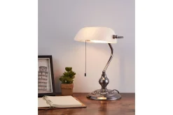 Bordlampe Eglo Banker Nickel Hvit