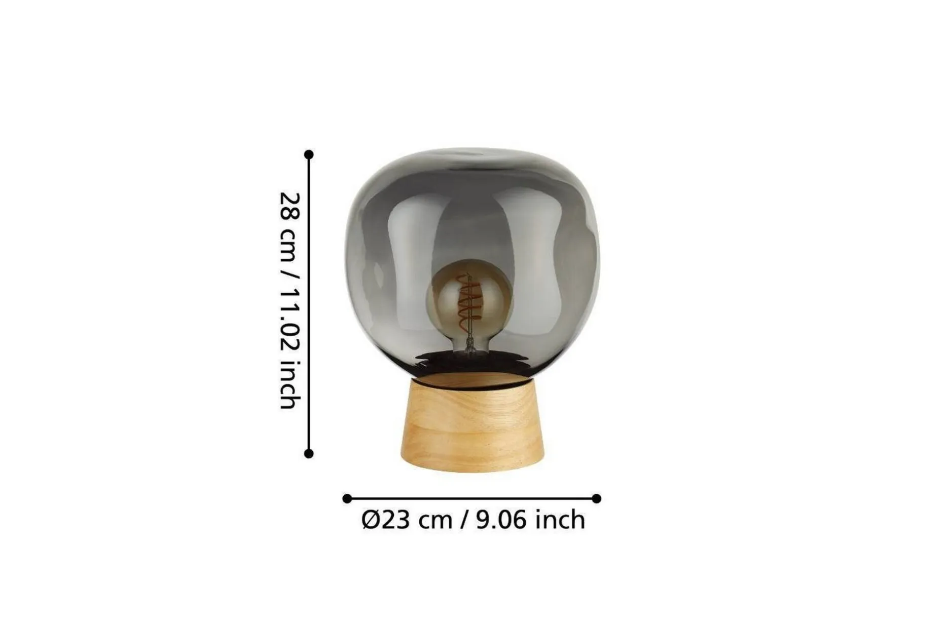 Bordlampe Eglo Magacela Grå/Transparent