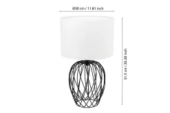 Bordlampe Eglo Nimlet Svart Hvit
