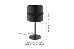 Bordlampe Eglo Paraguaio Svart