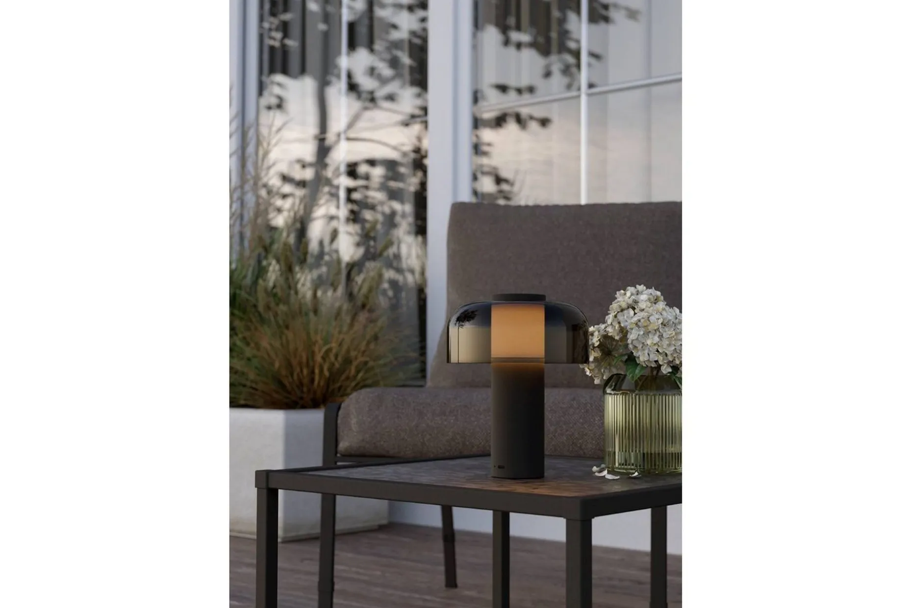 Bordlampe Eglo Ponente med Touch Svart/Svart-Transparent