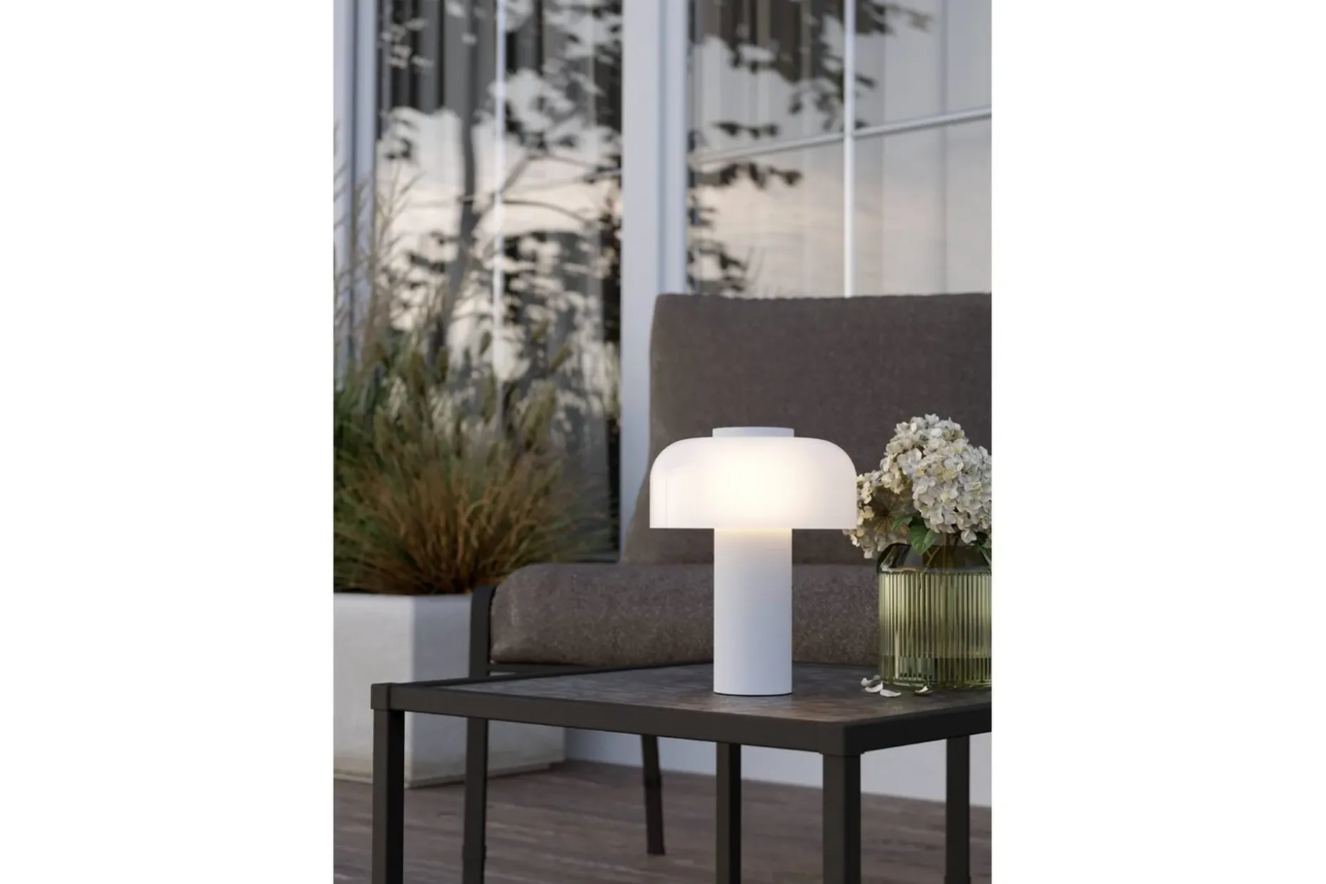 Bordlampe Eglo Ponente med Touch Hvit/Satineret