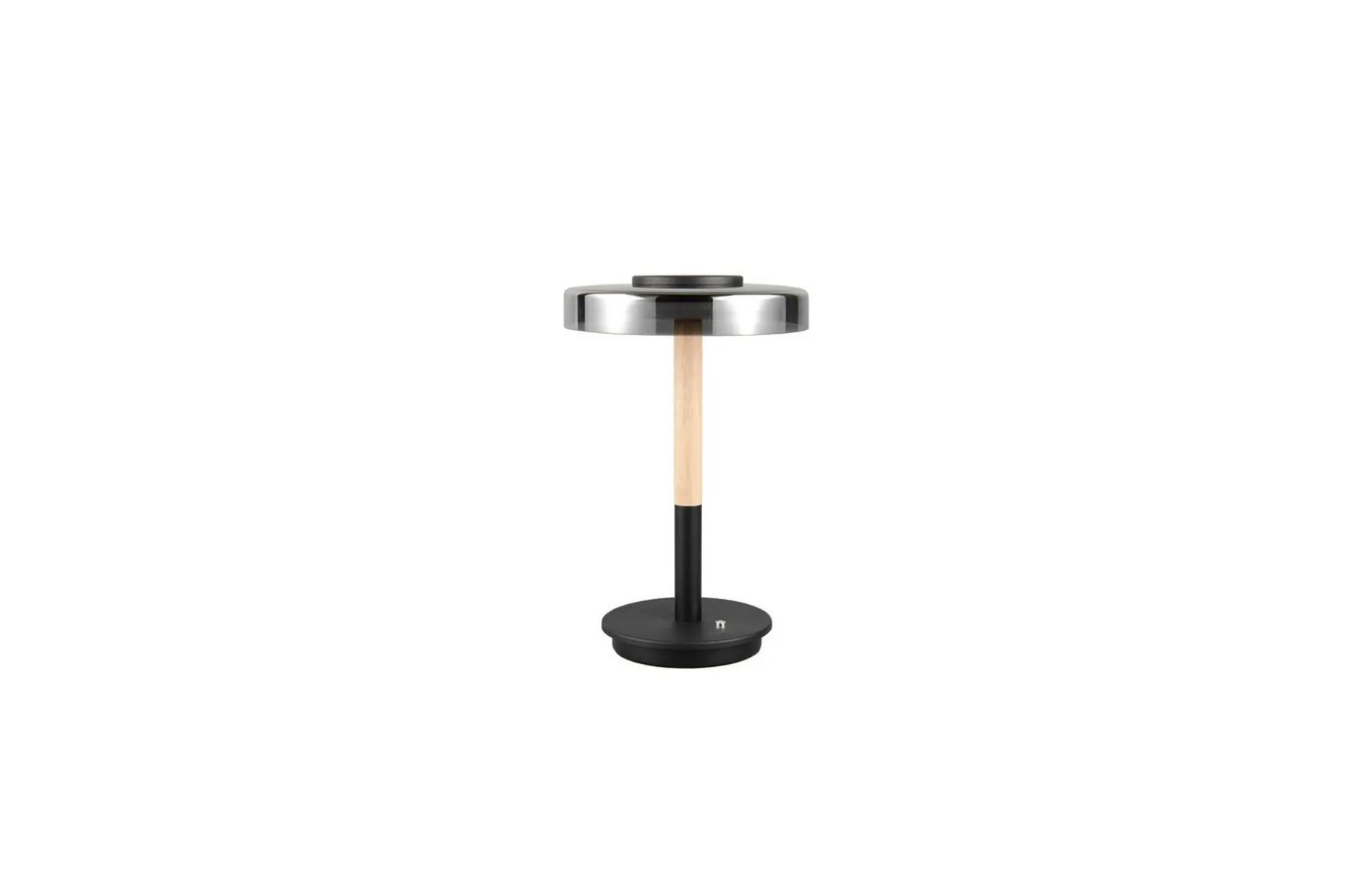 Bordlampe TRIO Celeste Matt svart/krom/tre