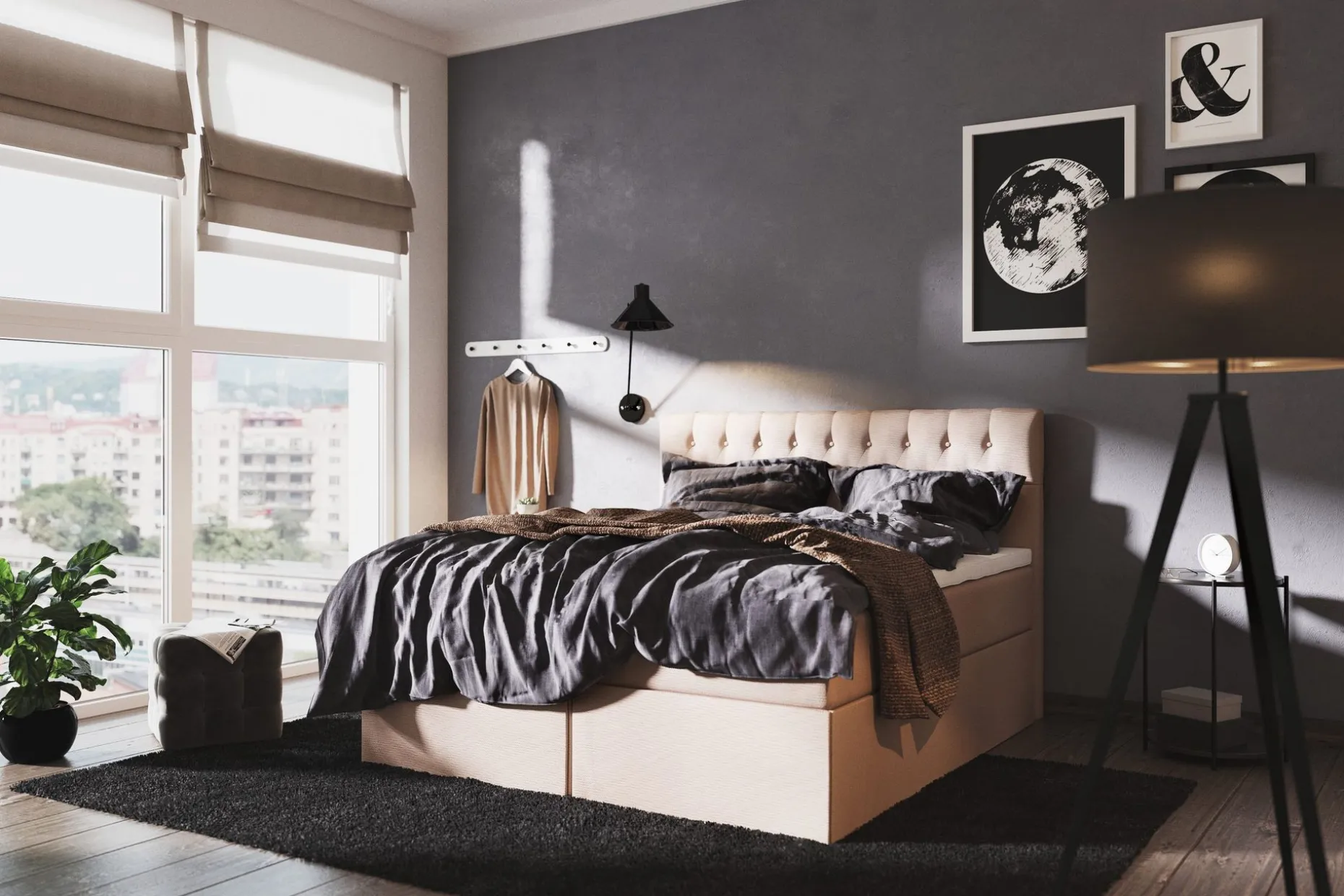 Boxy Box Bed 160x200 cm