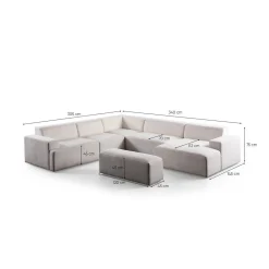 Branorin 6-seters Hjørnesofa