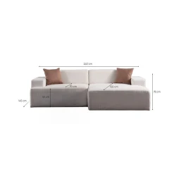Branorin 3-seters Hjørnesofa