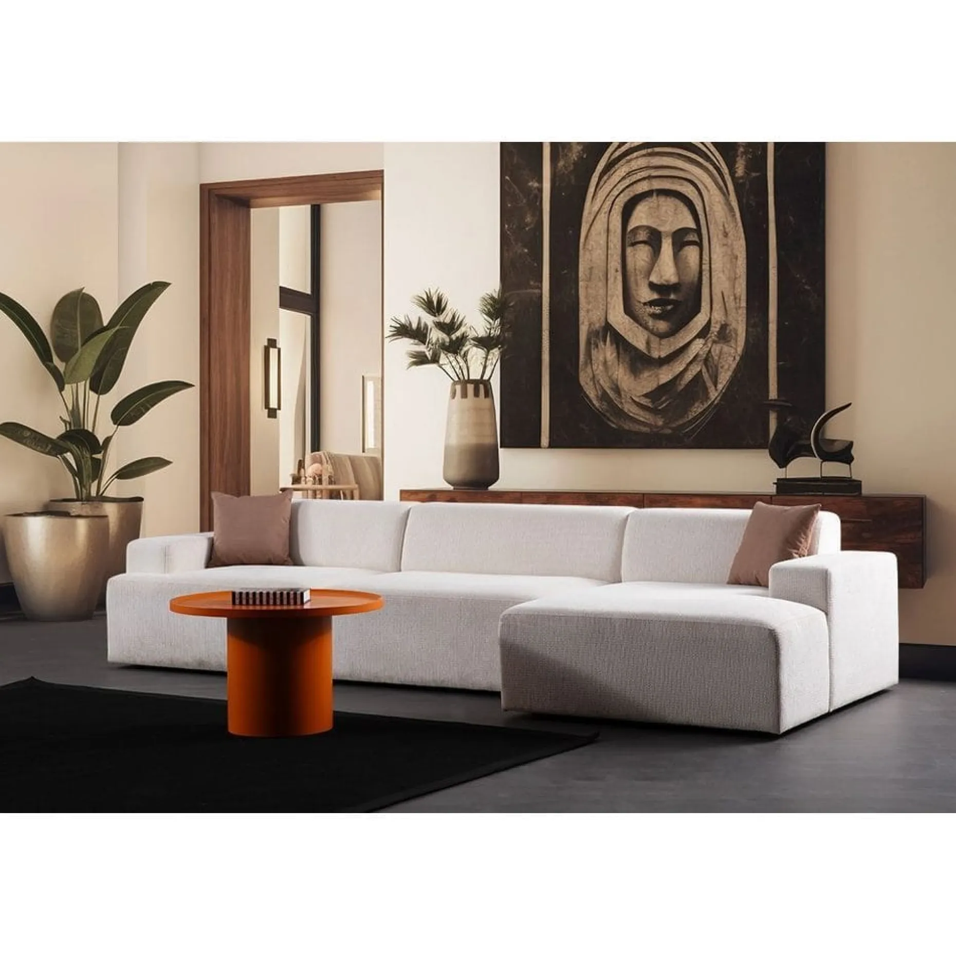 Branorin 4-seters sofa med Sjeselong