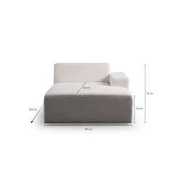 Branorin 4-seters sofa med Sjeselong