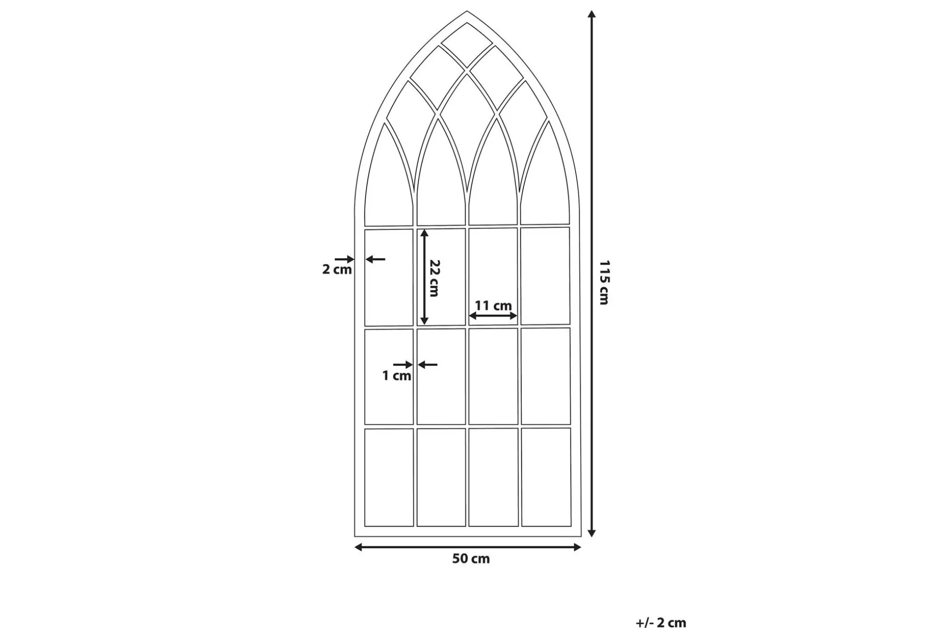 Braylea Speil 50x115 cm