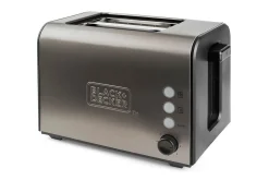 Brødrister Black+Decker 2 Rom børstet stål