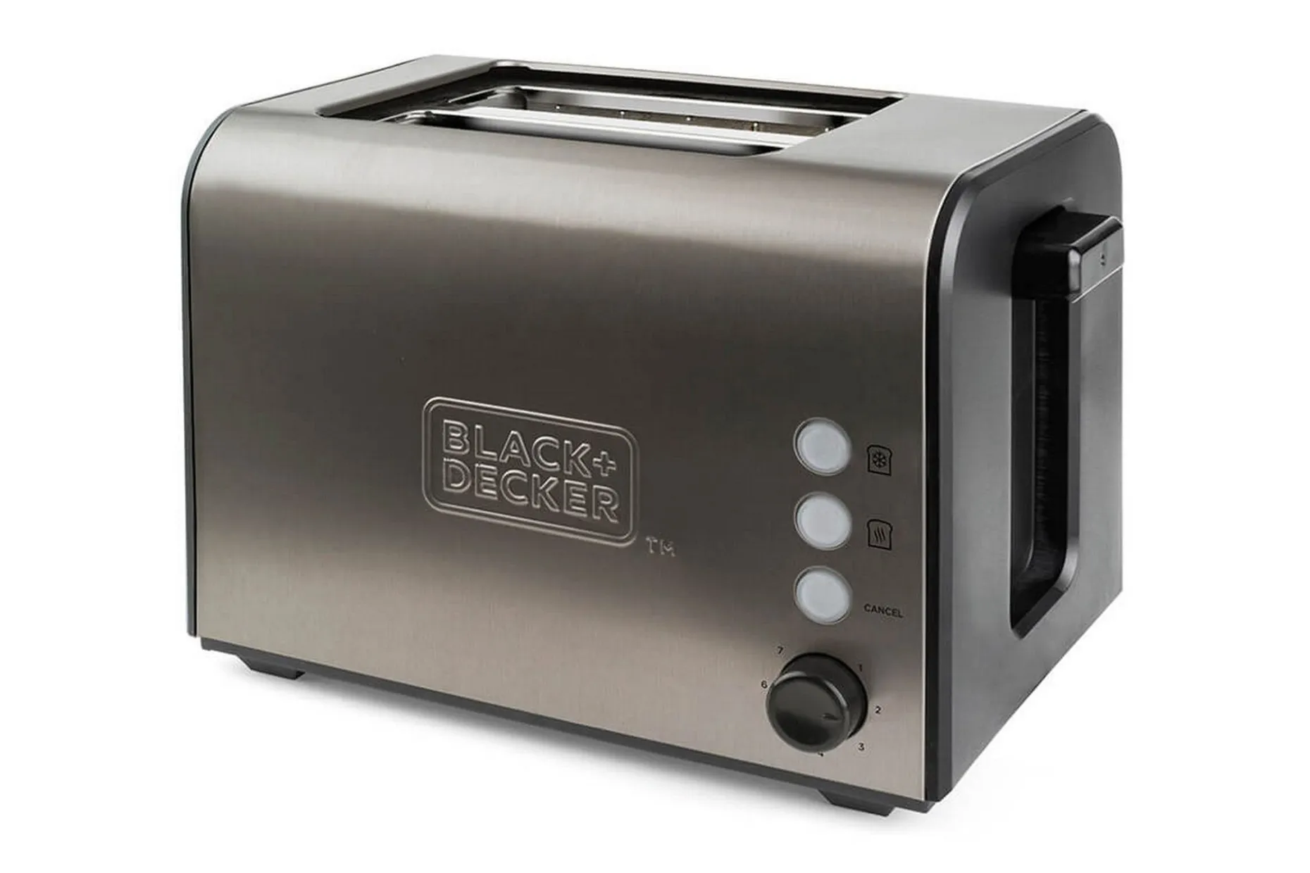 Brødrister Black+Decker 2 Rom børstet stål