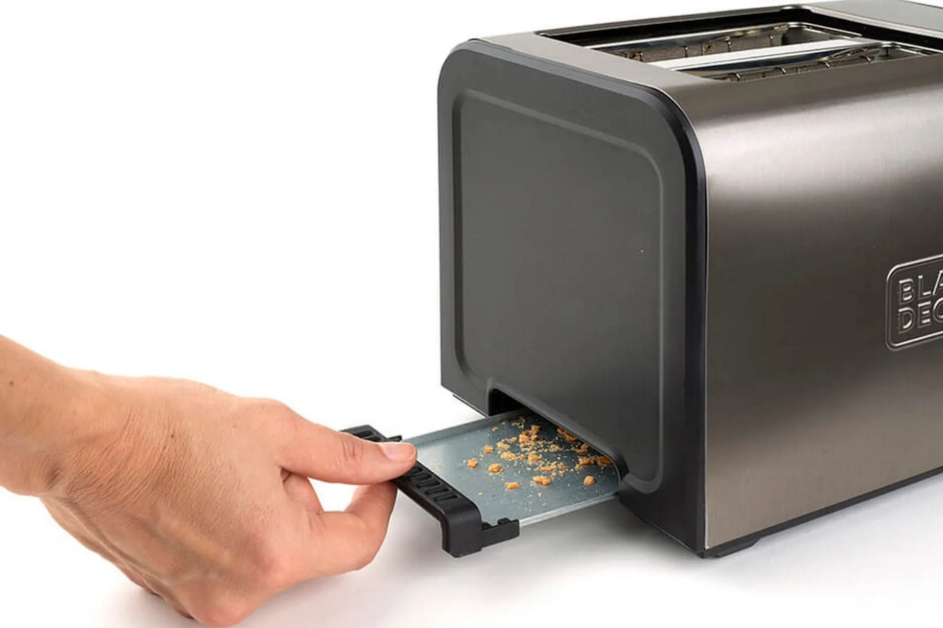 Brødrister Black+Decker 2 Rom børstet stål