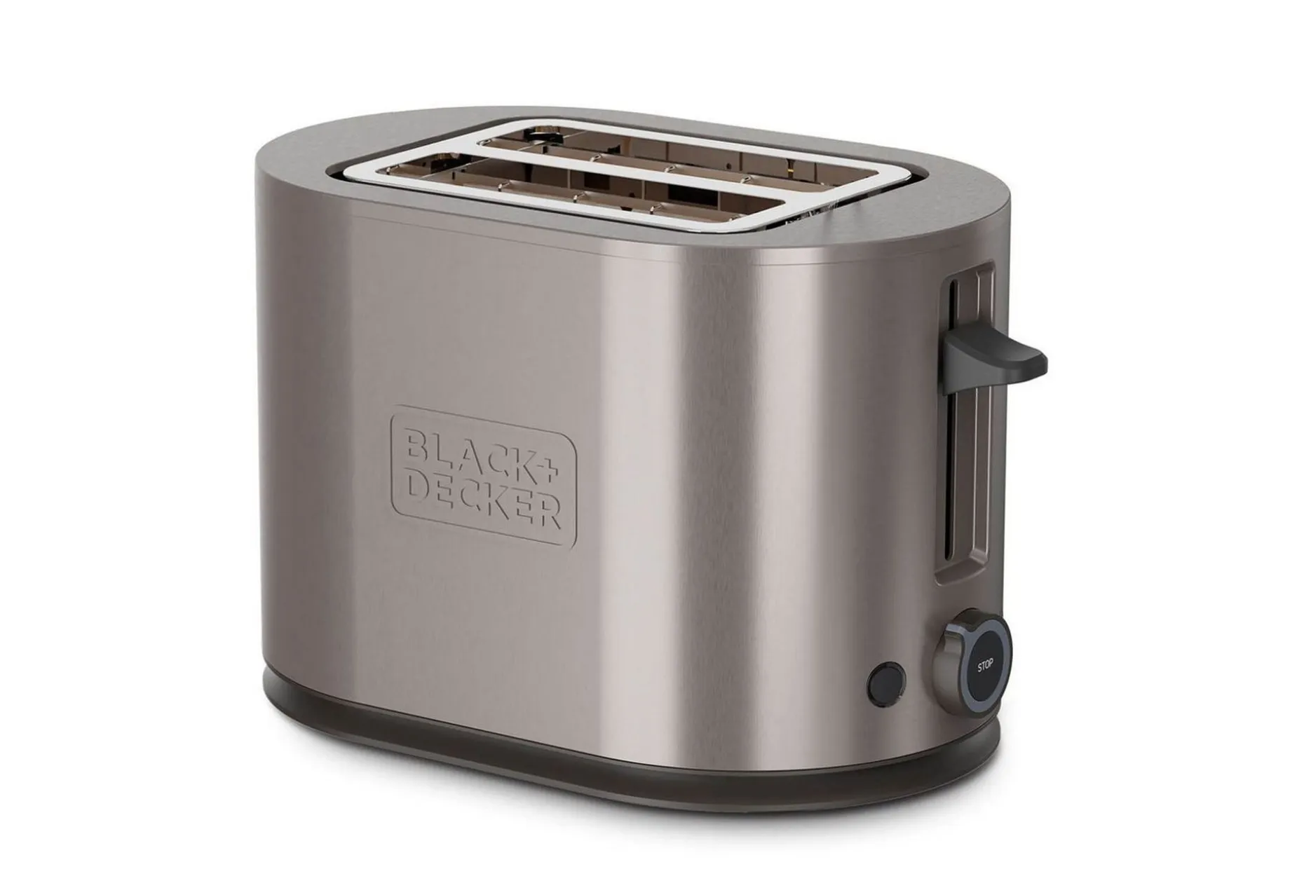 Brødrister Black+Decker 2 rom rustfritt 900W stål