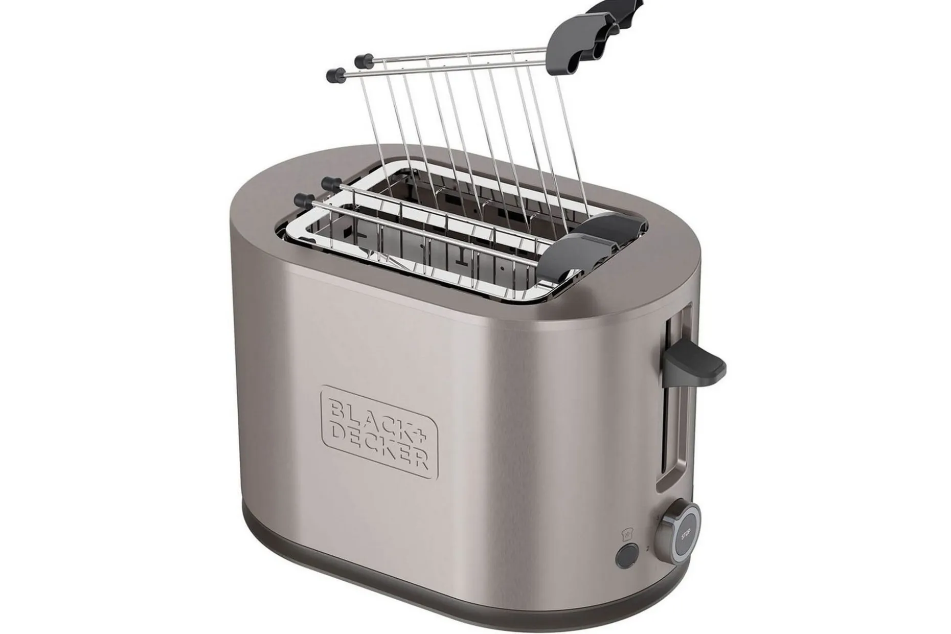 Brødrister Black+Decker 2 rom rustfritt 900W stål