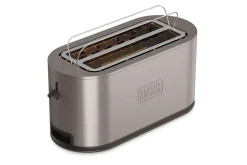Brødrister Black+Decker 2 rom rustfritt stål