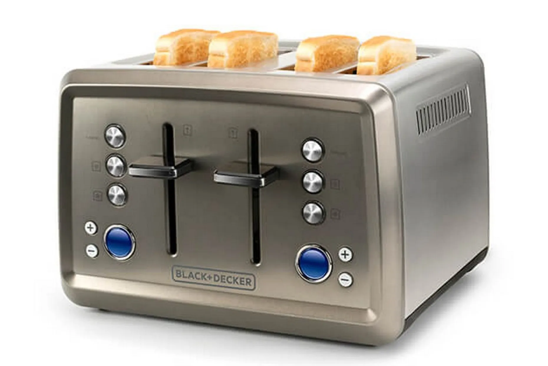 Brødrister Black+Decker 4 spor 1960W børstet stål