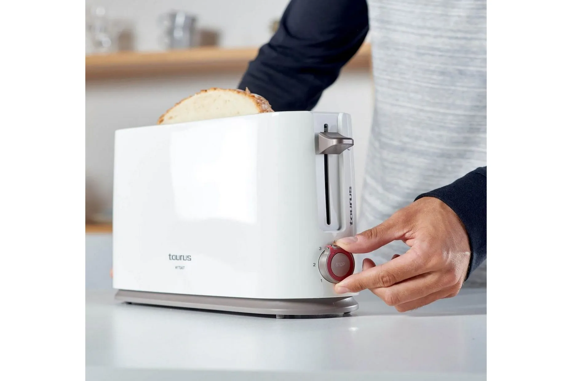 Brødrister Taurus Mytoast 1 Slot Hvit