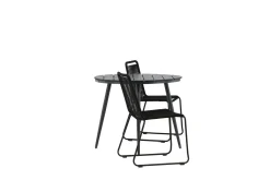 Break Cafégruppe Rund 90 cm + 2 Lindos Stablebar Stol