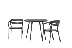 Break Cafégruppe Rund 90 cm + 2 Slit Spisestol