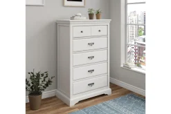 Bristol Kommode 88x49 cm 5 Skuffer Hvit