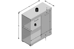 Bristol Skjenk 80x90x35 cm 2 Luker
