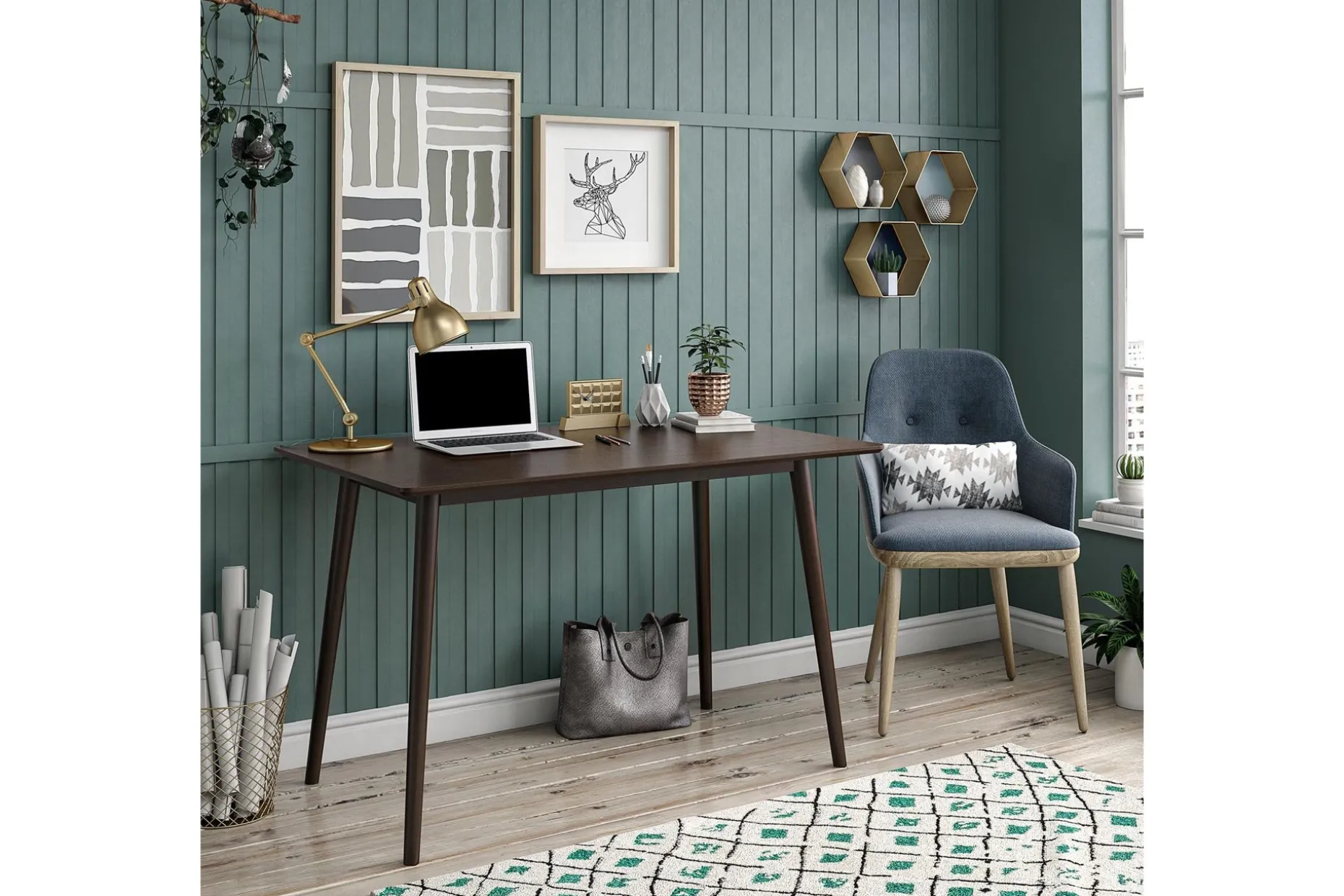 Brittany Skrivebord 121 cm Natur