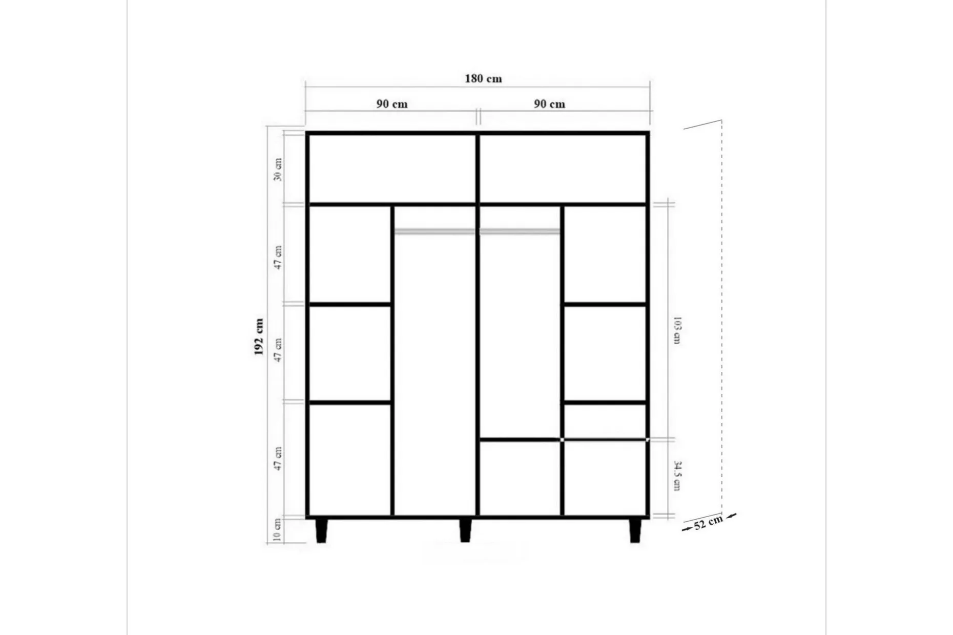 Brokind Garderobe 180 cm