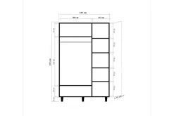 Brokind Garderobe 135 cm