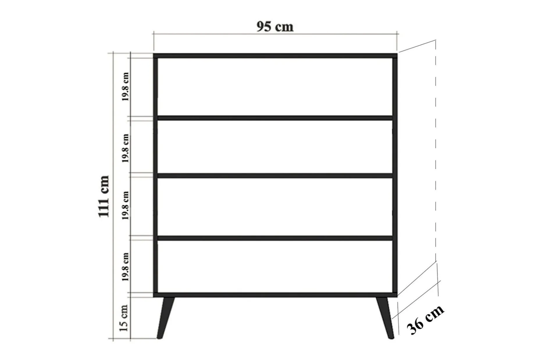Brokind Oppbevaringsskap 111 cm