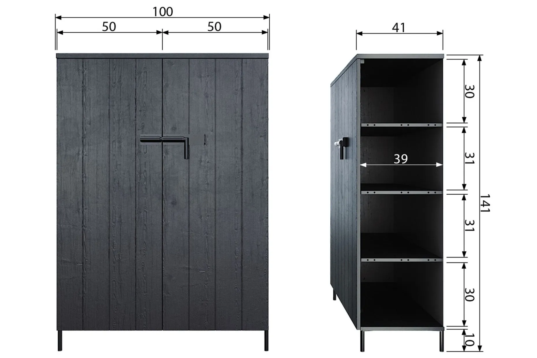 Bruut Oppbevaringsskap 100 cm