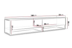 Brya TV-benk 180x32x30 cm