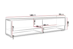 Brya TV-benk 140x31x30 cm