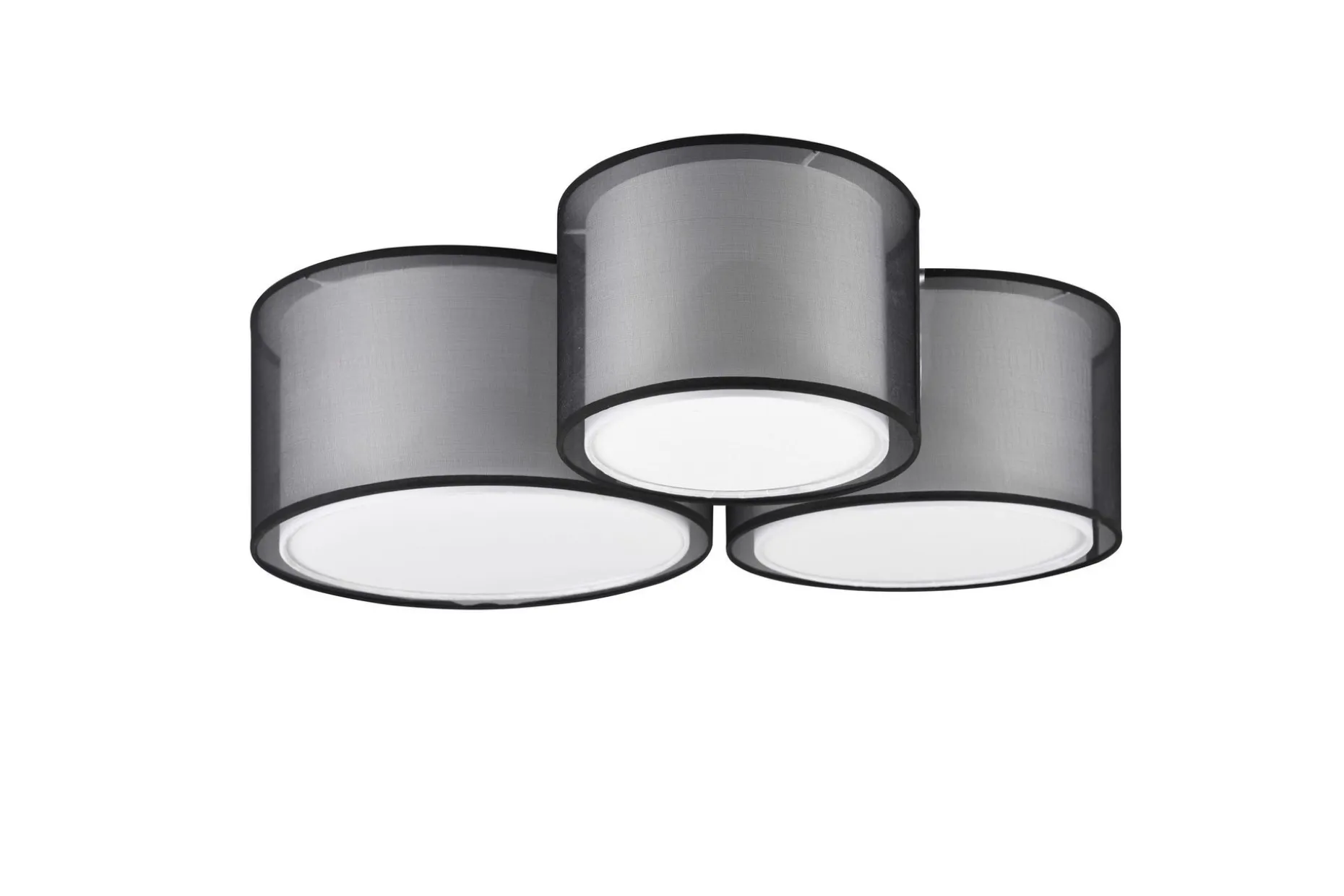 Burton Taklampe 3-os E27 Mattsvart