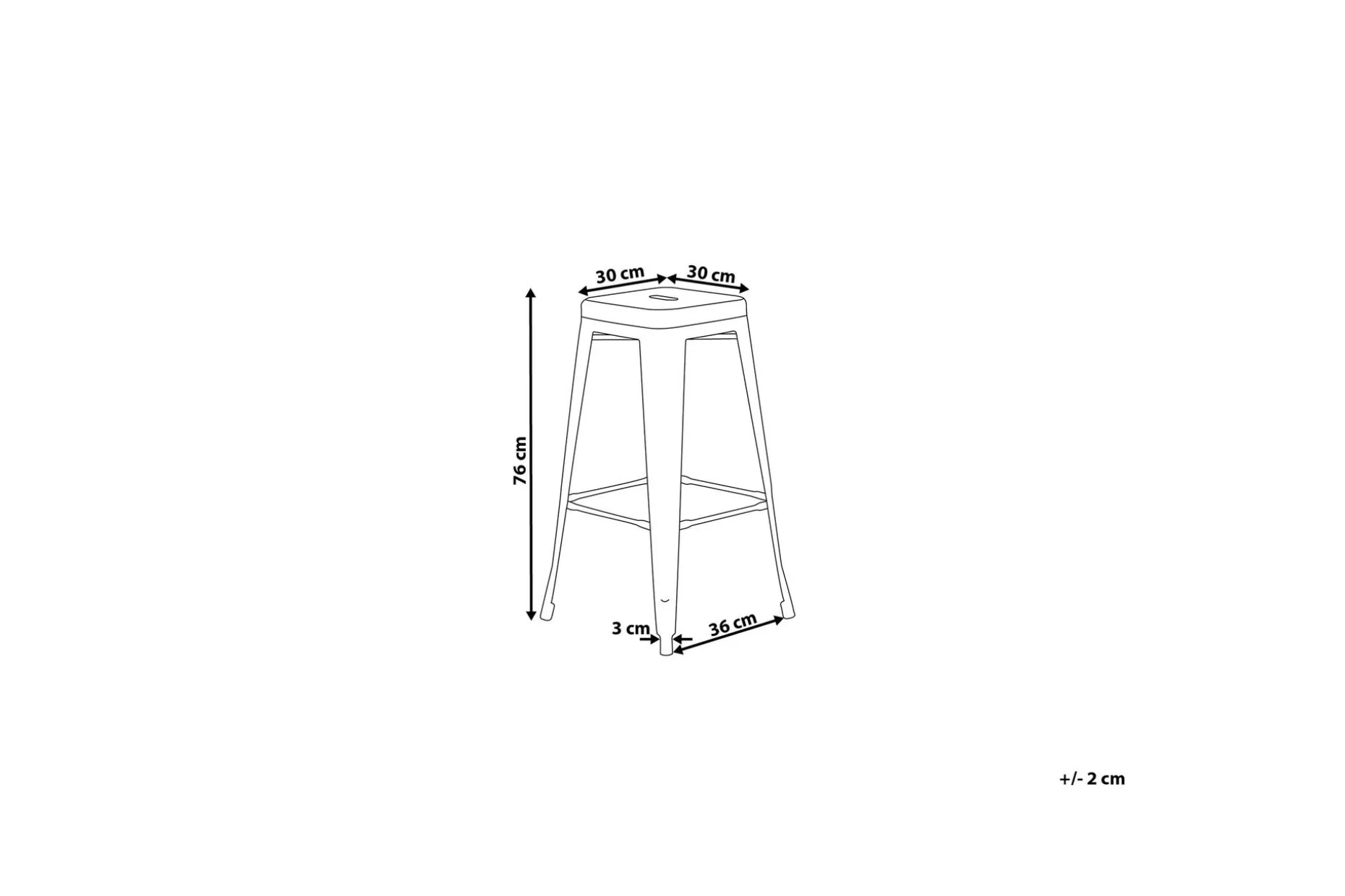 Cabrillo Barstol 36 cm