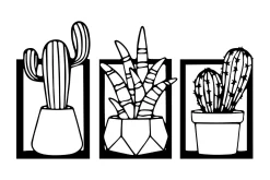 Cacti Veggdekor