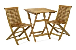 Cafesett FINLAY bord og 2 stoler 60x60xH72cm