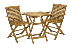 Cafesett FINLAY bord og 2 stoler 60x60xH72cm
