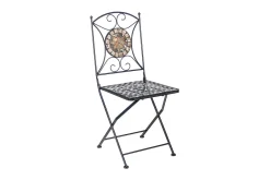 Cafesett MOSAIC bord og 4 stoler metall/svart