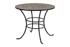Cafesett MOSAIC bord og 4 stoler metall/svart