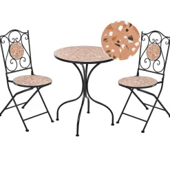 Caféssett utendørs sammenleggbar Adrano Jern