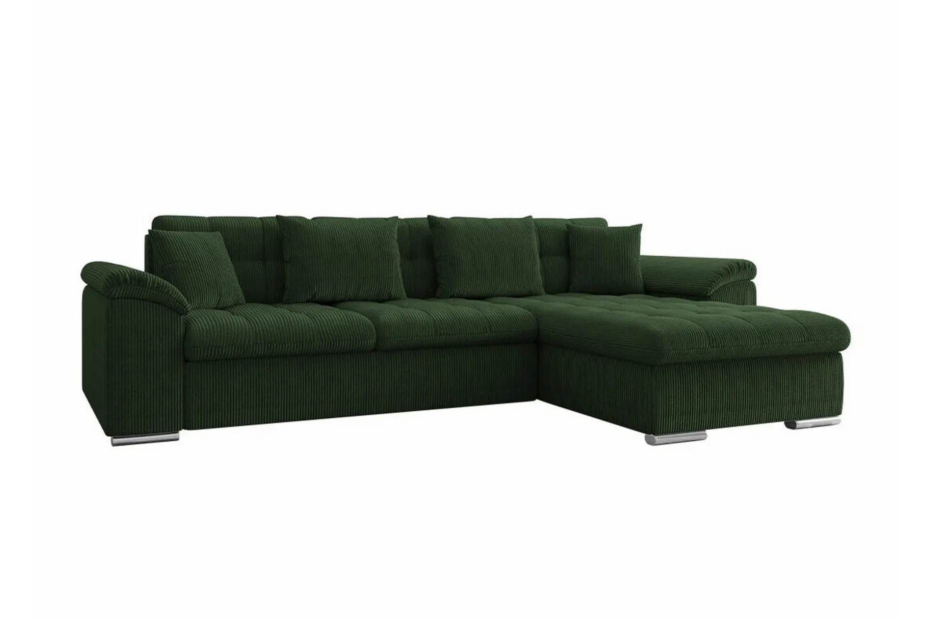 Camior 3-sits Hörnbäddsoffa Dark green