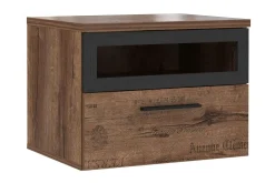 Cannop Nattbord 52 cm med Oppbevaring Skuff + Hylle