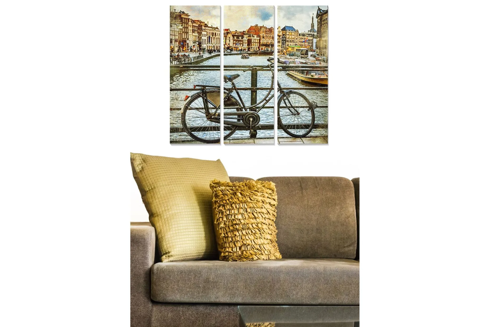 Canvasbilde City 3-pk flerfarget
