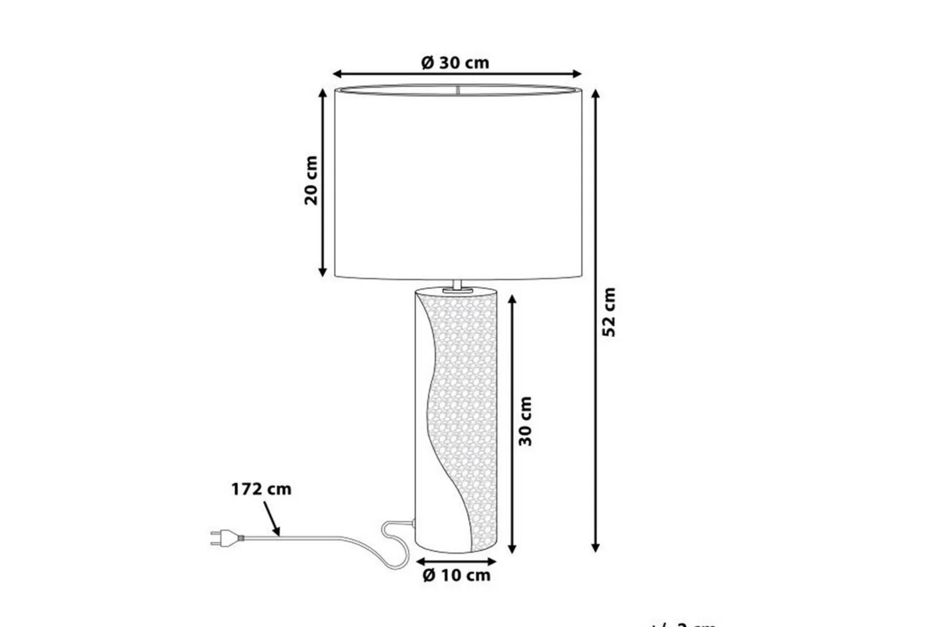 Capriken Bordlampe 52 cm E27